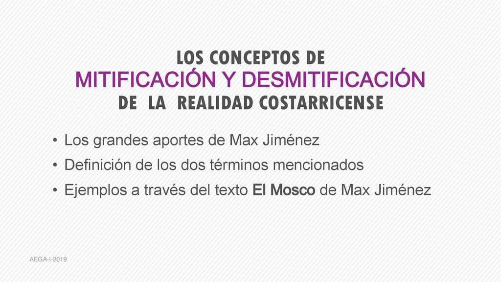 Los conceptos de mitificación y desmitificación de la realidad costarricense
