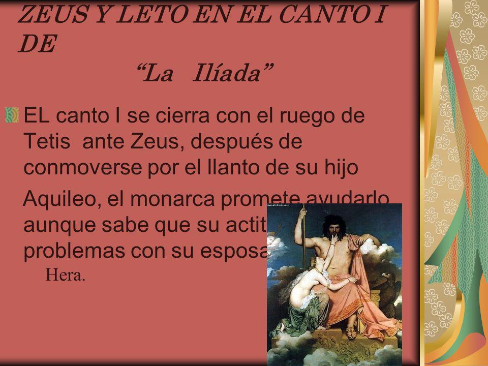 ZEUS Y LETO EN EL CANTO I DE La Ilíada