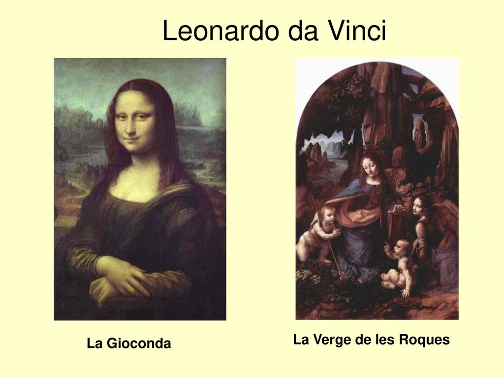 Leonardo da Vinci La Verge de les Roques La Gioconda