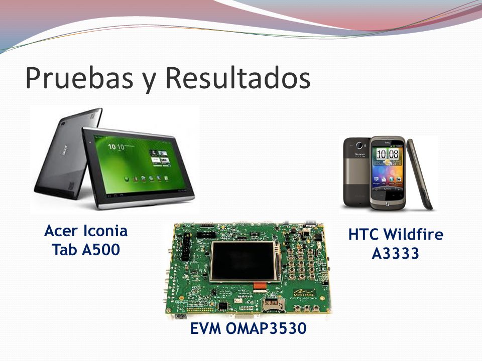 Pruebas y Resultados Acer Iconia HTC Wildfire Tab A500 A3333
