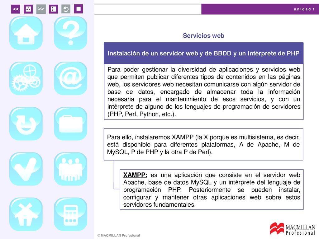 Instalación de un servidor web y de BBDD y un intérprete de PHP