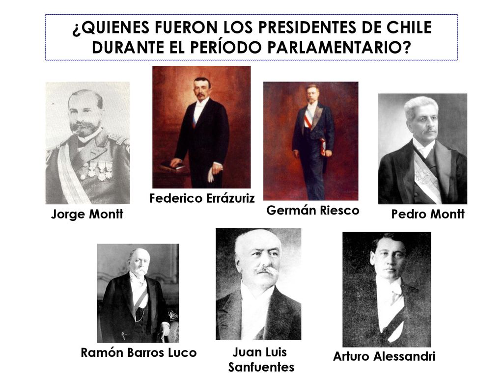 ¿QUIENES FUERON LOS PRESIDENTES DE CHILE DURANTE EL PERÍODO PARLAMENTARIO