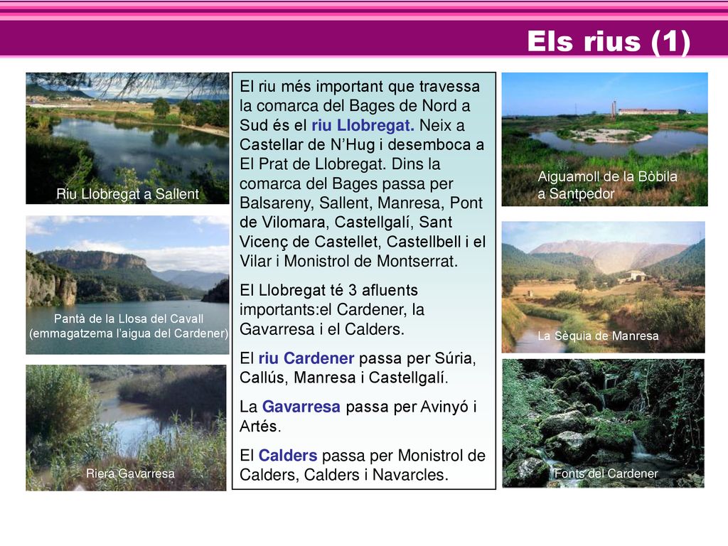 Pantà de la Llosa del Cavall (emmagatzema l’aigua del Cardener)