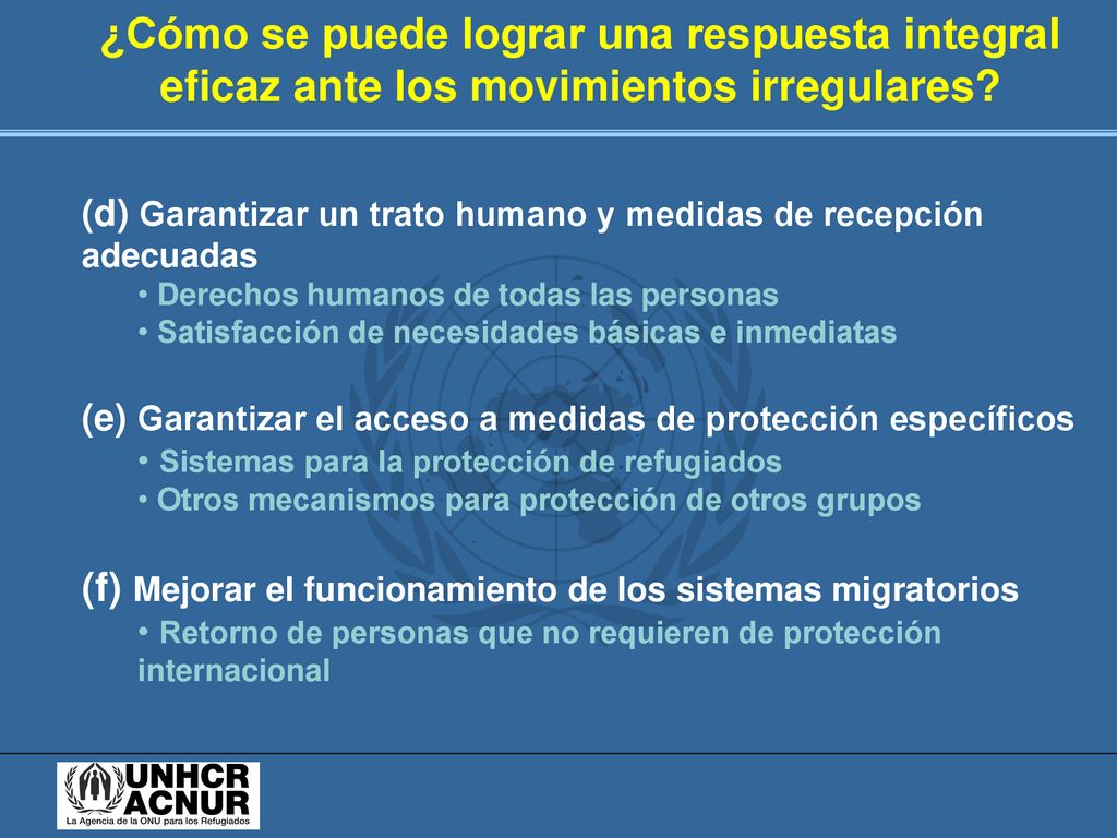 ¿Cómo se puede lograr una respuesta integral eficaz ante los movimientos irregulares