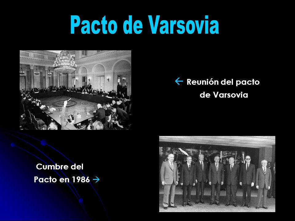 Pacto de Varsovia  Reunión del pacto Cumbre del de Varsovia