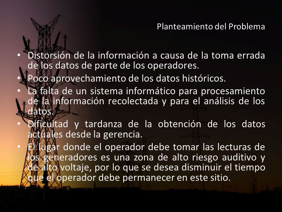 Planteamiento del Problema