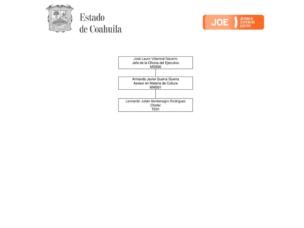 José Lauro Villarreal Navarro Jefe de la Oficina del Ejecutivo MSS00