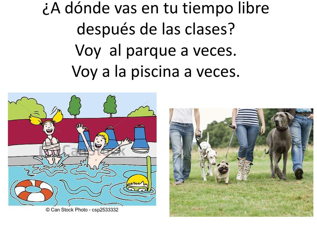 ¿A dónde vas en tu tiempo libre después de las clases