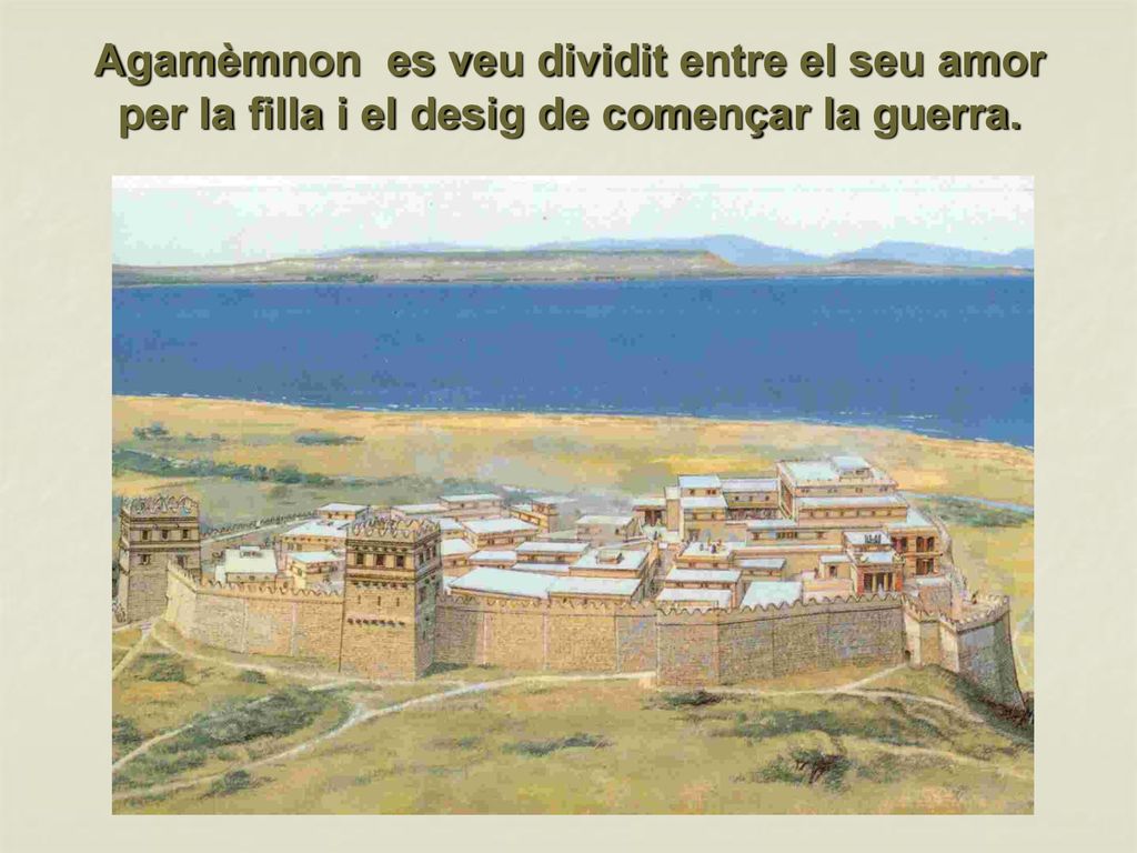 Agamèmnon es veu dividit entre el seu amor per la filla i el desig de començar la guerra.