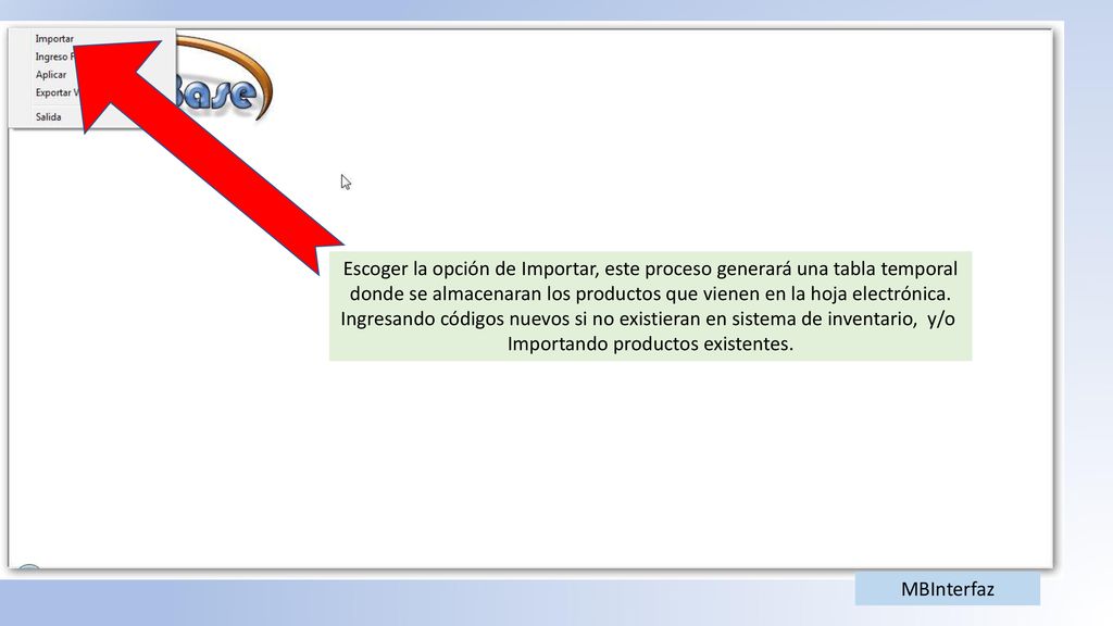donde se almacenaran los productos que vienen en la hoja electrónica.