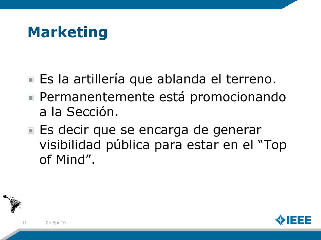 Marketing Es la artillería que ablanda el terreno.