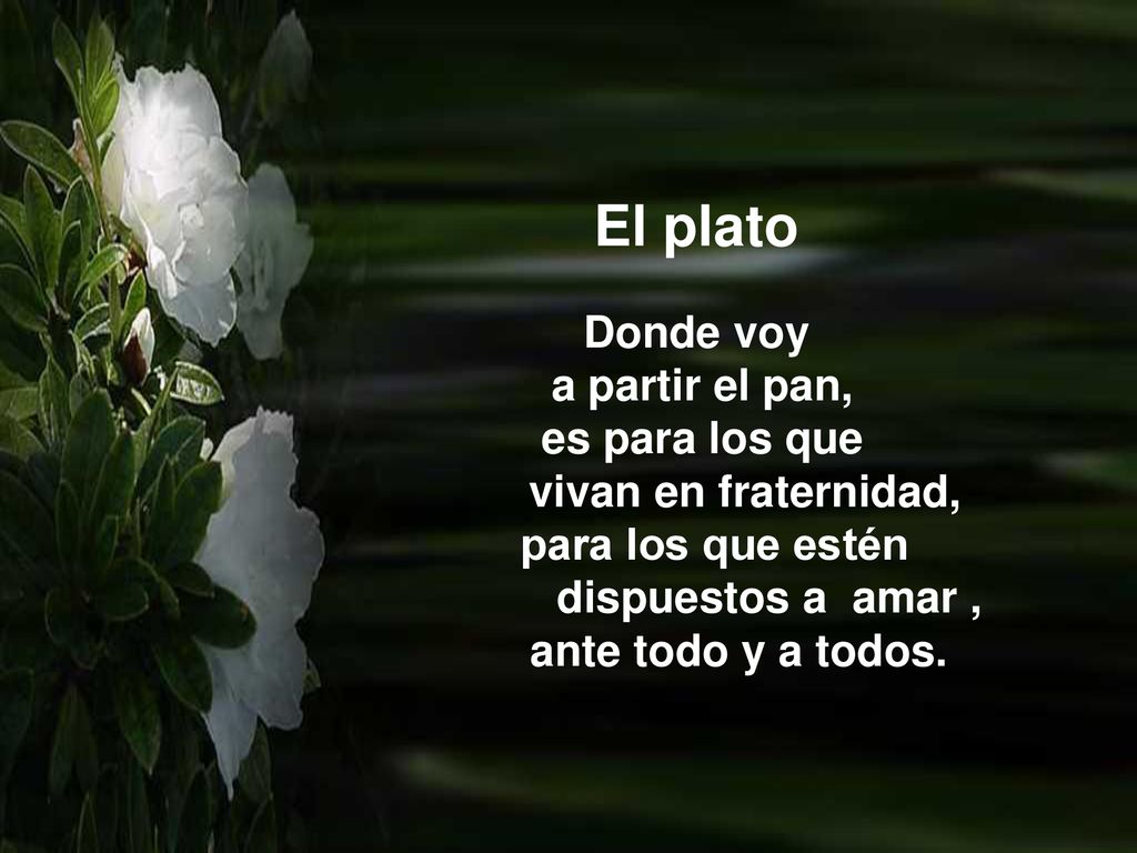 El plato Donde voy a partir el pan, es para los que