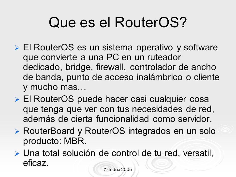 Que es el RouterOS