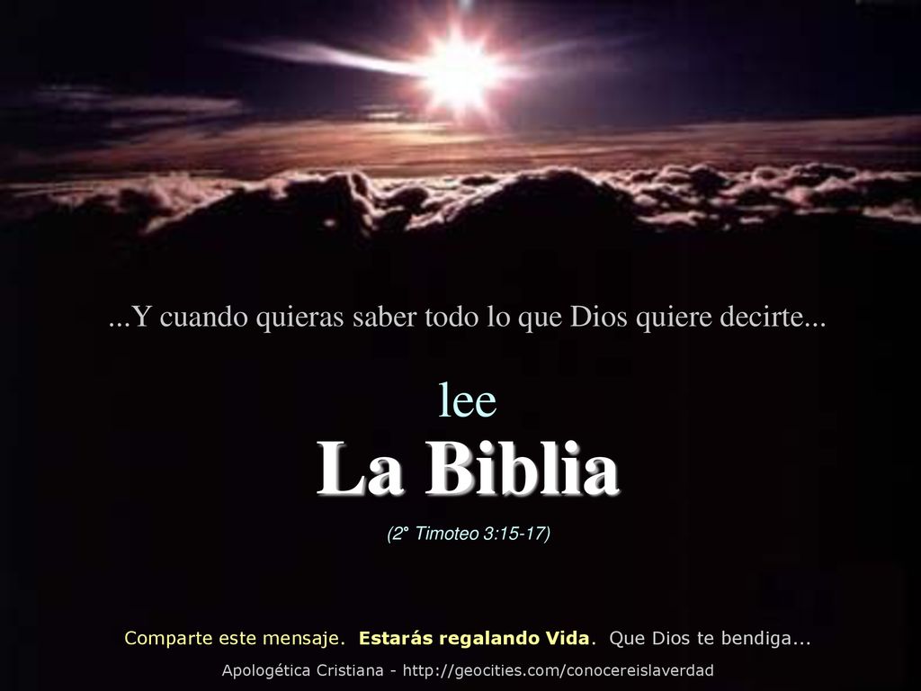 ...Y cuando quieras saber todo lo que Dios quiere decirte...