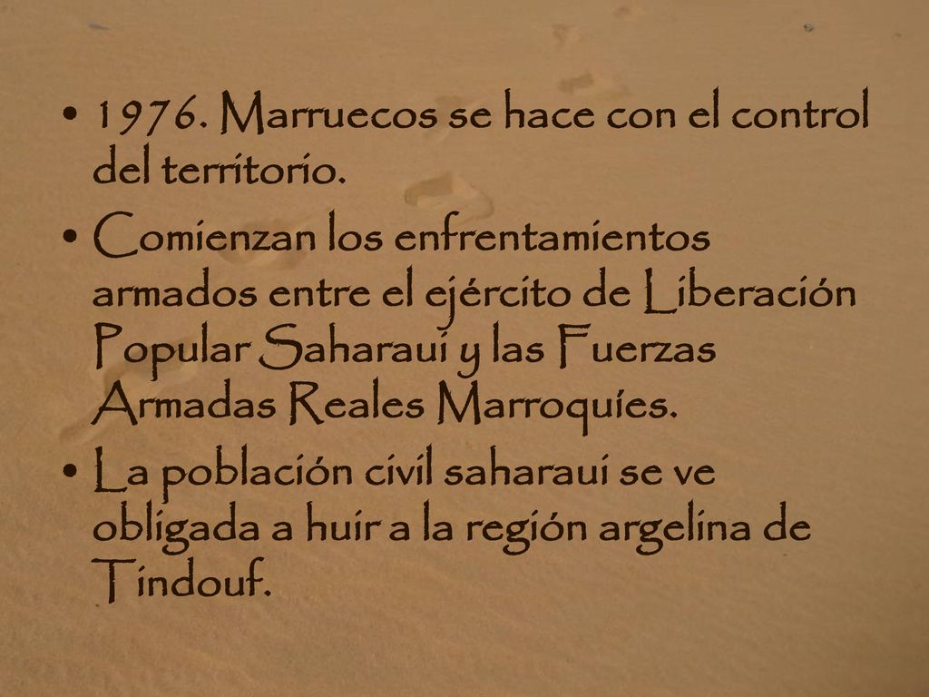 1976. Marruecos se hace con el control del territorio.