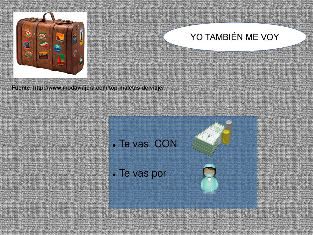 Te vas CON Te vas por YO TAMBIÉN ME VOY