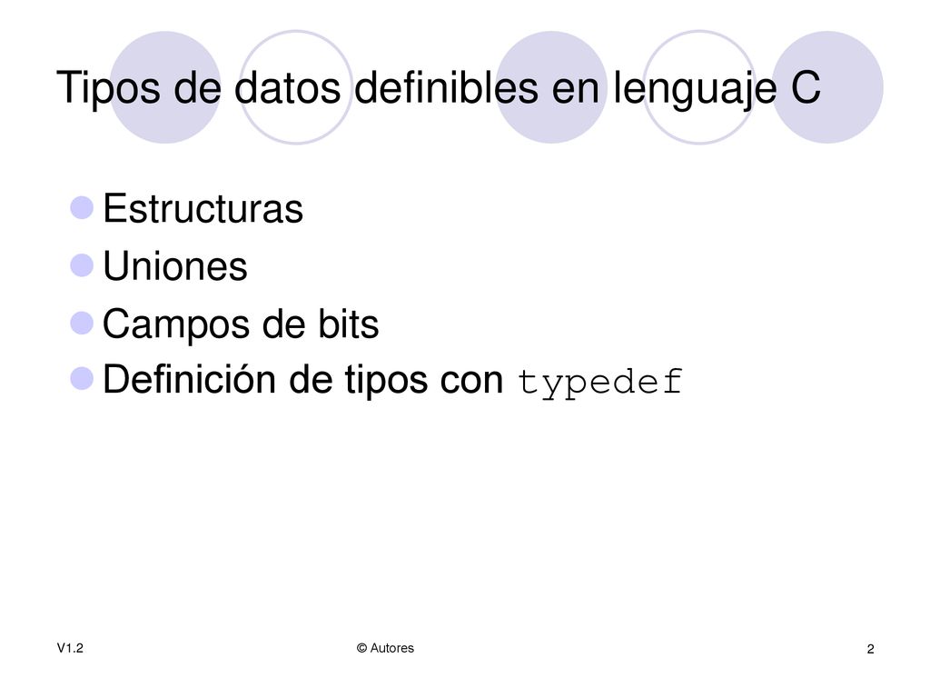 Tipos de datos definibles en lenguaje C