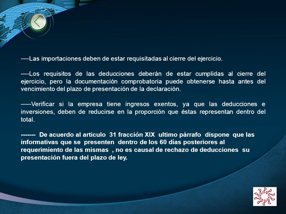 BIENVENIDOS!!!!!! ----Las importaciones deben de estar requisitadas al cierre del ejercicio.