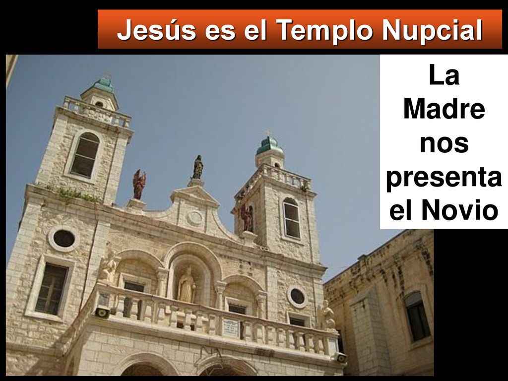 Jesús es el Templo Nupcial La Madre nos presenta el Novio