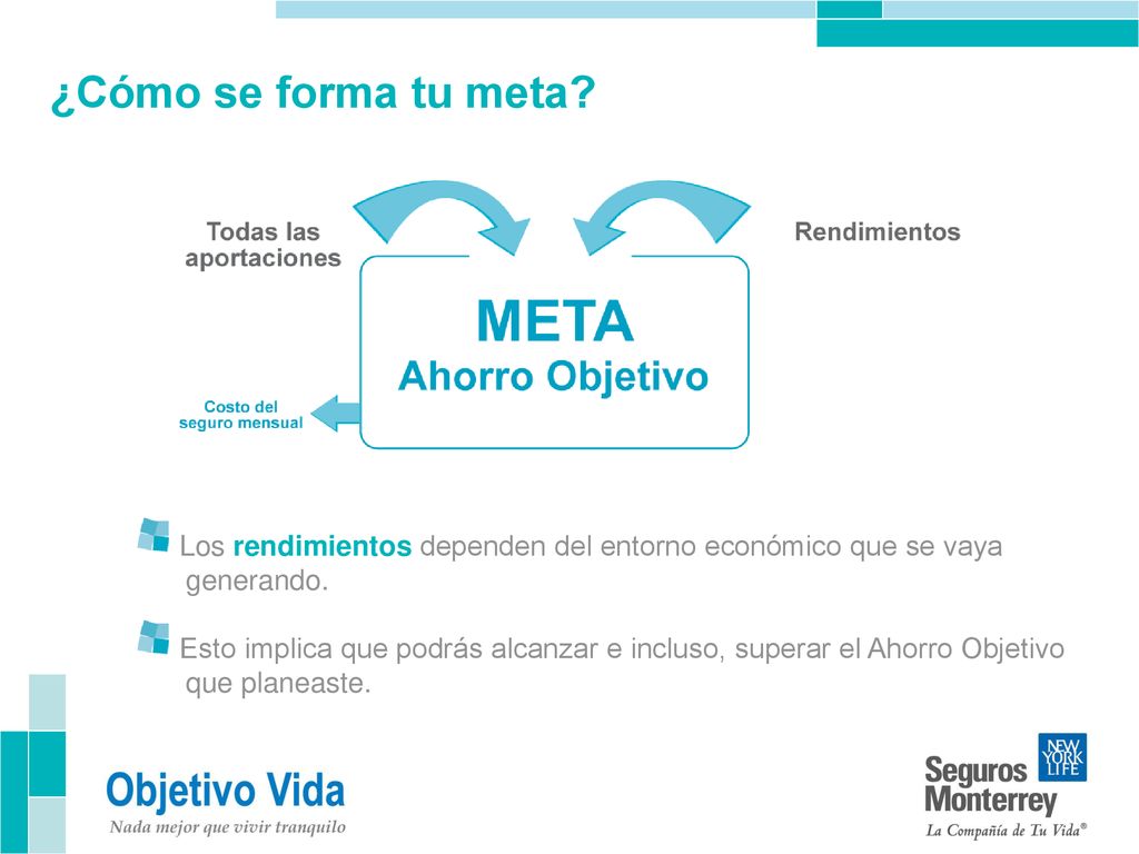 ¿Cómo se forma tu meta Los rendimientos dependen del entorno económico que se vaya generando.