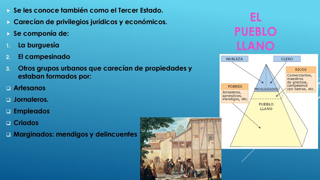 EL PUEBLO LLANO Se les conoce también como el Tercer Estado.