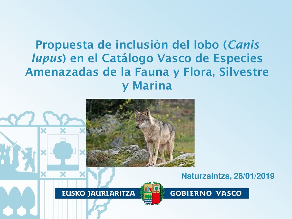 Propuesta de inclusión del lobo (Canis lupus) en el Catálogo Vasco de Especies Amenazadas de la Fauna y Flora, Silvestre y Marina