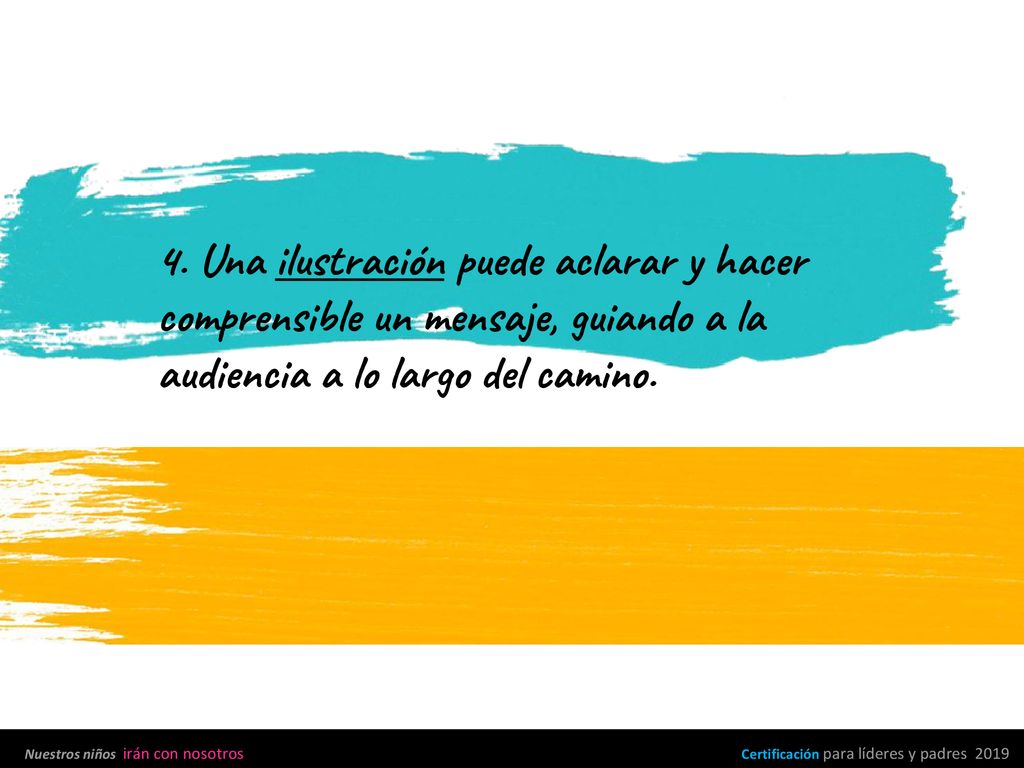 4. Una ilustración puede aclarar y hacer comprensible un mensaje, guiando a la audiencia a lo largo del camino.