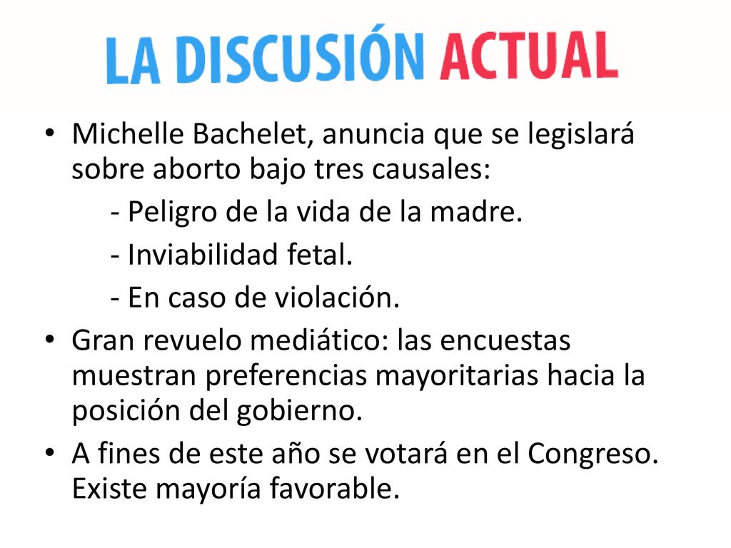 Michelle Bachelet, anuncia que se legislará sobre aborto bajo tres causales: