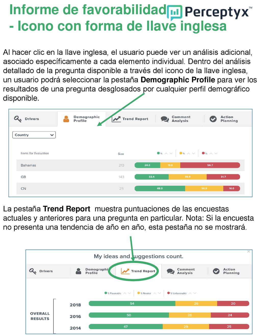 Informe de favorabilidad - Icono con forma de llave inglesa