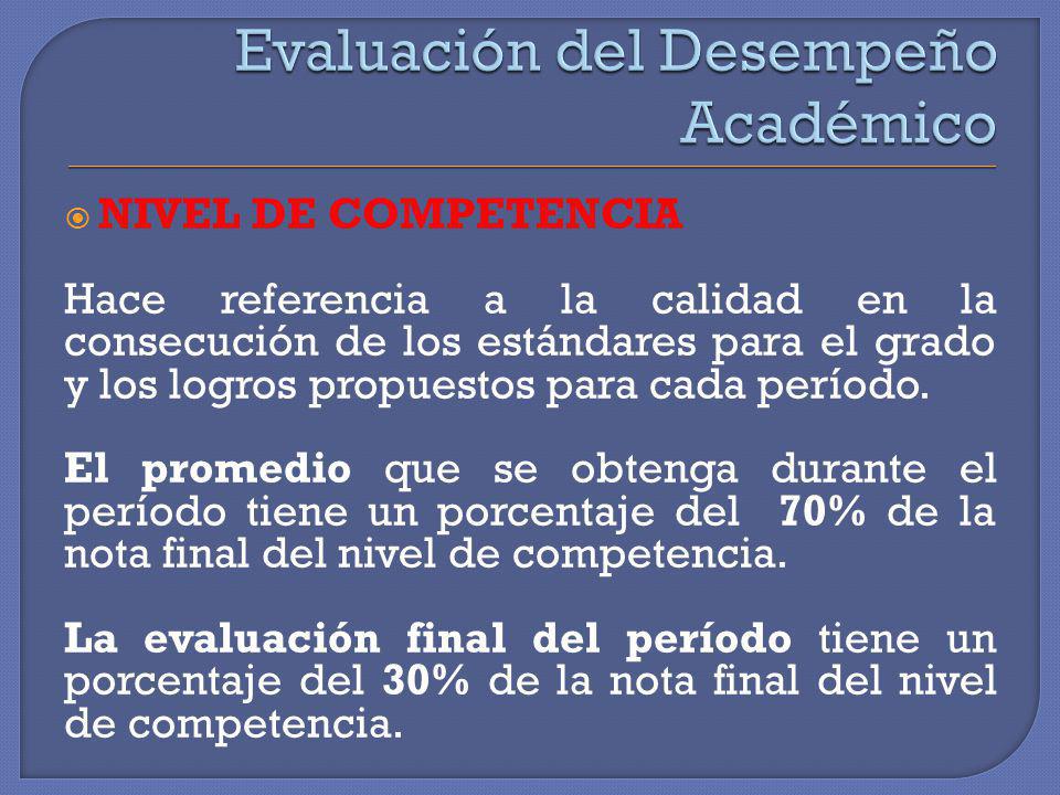 Evaluación del Desempeño Académico