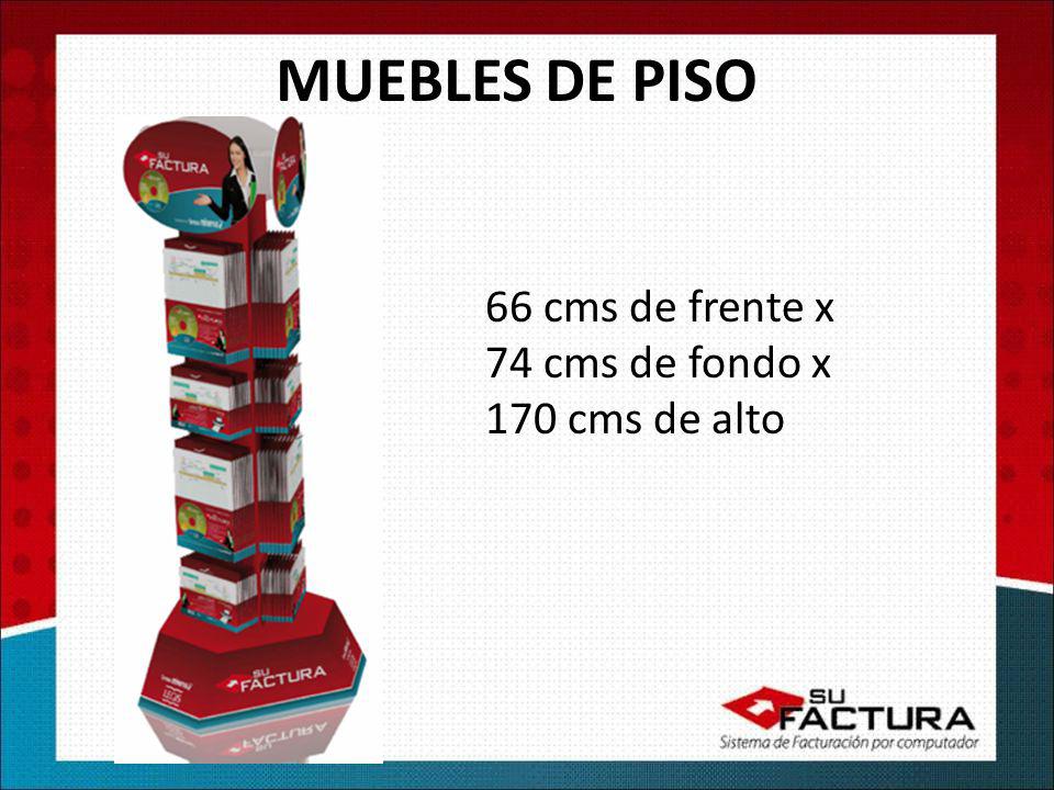 MUEBLES DE PISO 66 cms de frente x 74 cms de fondo x 170 cms de alto