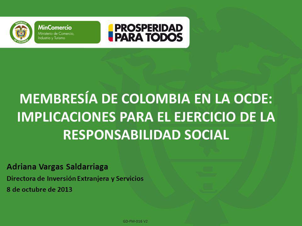 MEMBRESÍA DE COLOMBIA EN LA OCDE: IMPLICACIONES PARA EL EJERCICIO DE LA RESPONSABILIDAD SOCIAL