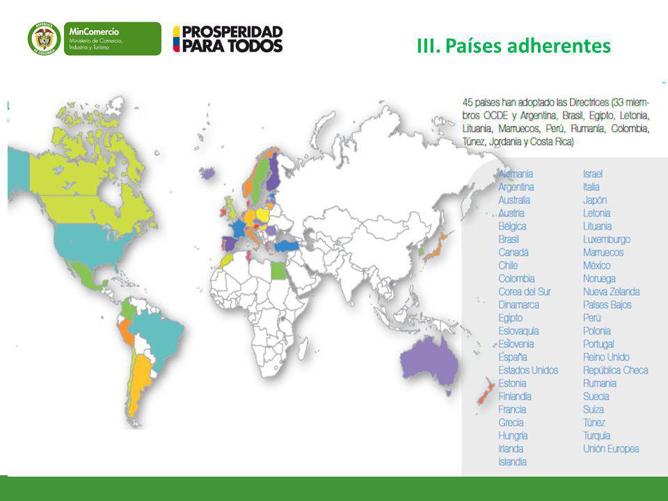 III. Países adherentes ESPECIAL FOCO EN LOS PNCS QUE NOS ACOMPAÑAN HOY.