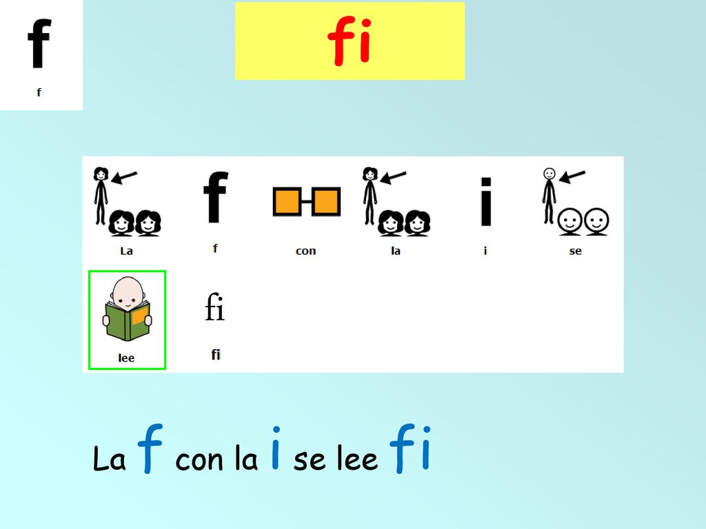fi fi La f con la i se lee fi