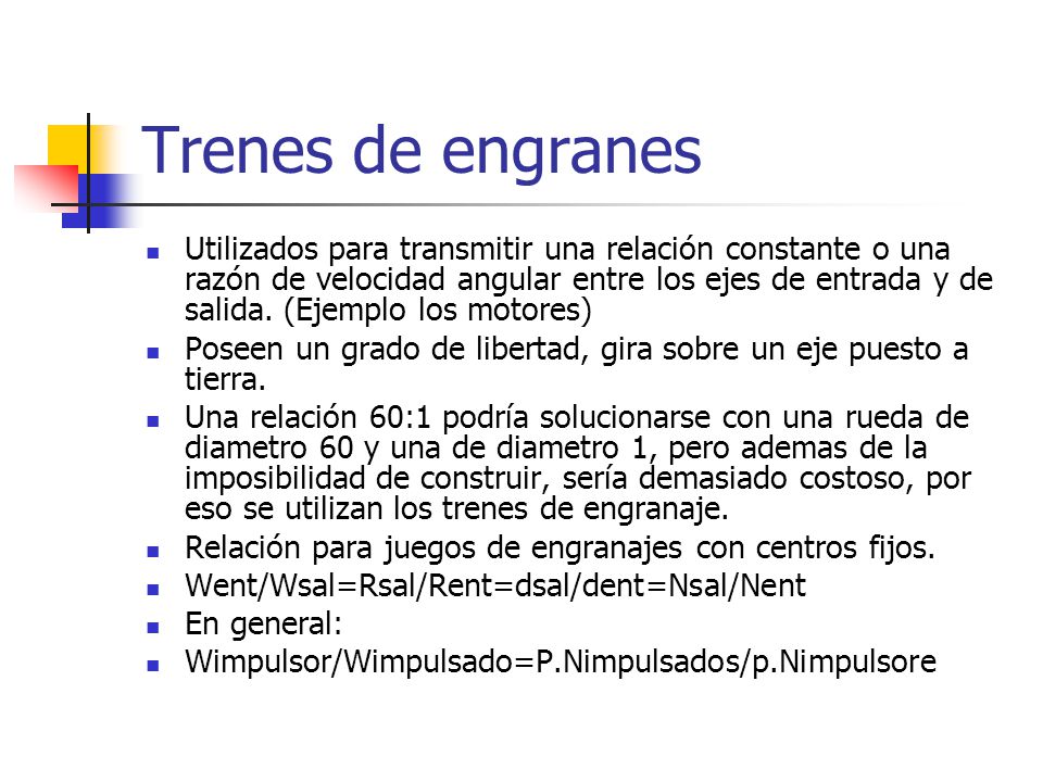 Trenes de engranes