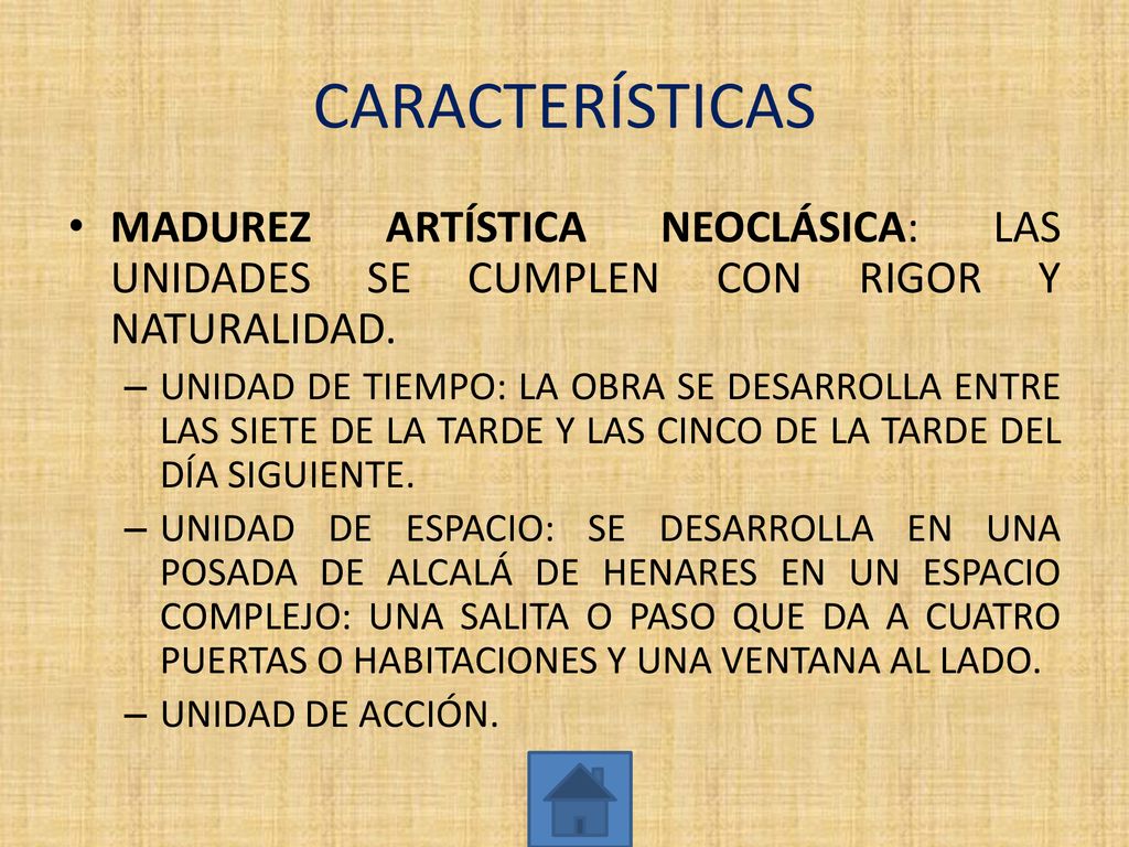 CARACTERÍSTICAS MADUREZ ARTÍSTICA NEOCLÁSICA: LAS UNIDADES SE CUMPLEN CON RIGOR Y NATURALIDAD.