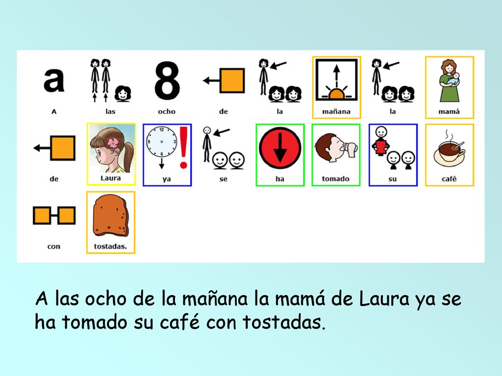 A las ocho de la mañana la mamá de Laura ya se ha tomado su café con tostadas.