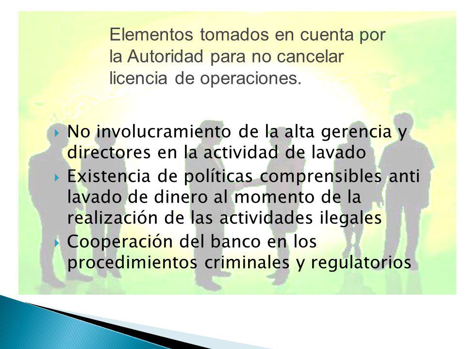Elementos tomados en cuenta por la Autoridad para no cancelar licencia de operaciones.