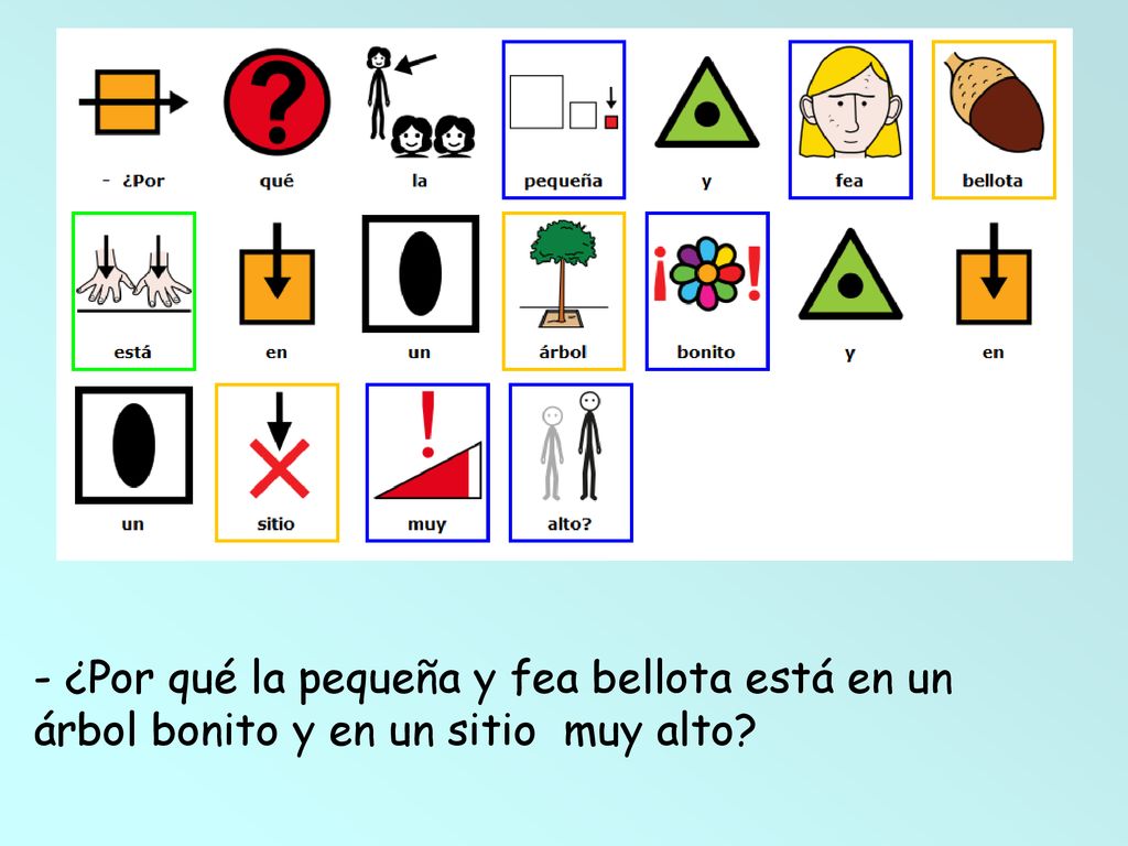 - ¿Por qué la pequeña y fea bellota está en un árbol bonito y en un sitio muy alto