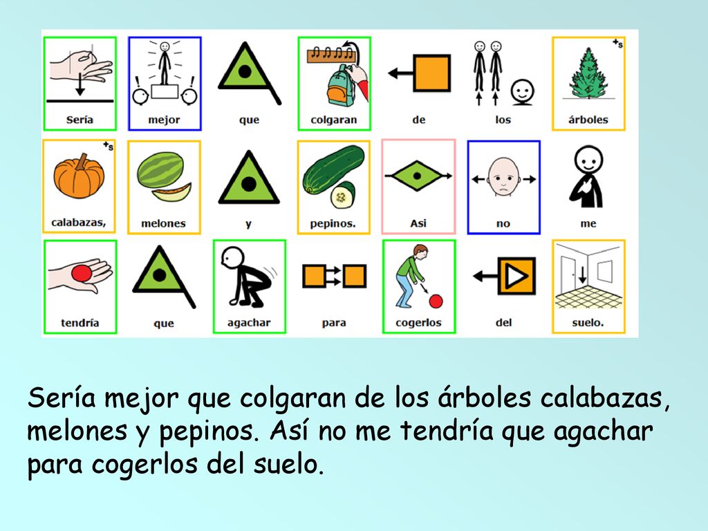 Sería mejor que colgaran de los árboles calabazas, melones y pepinos