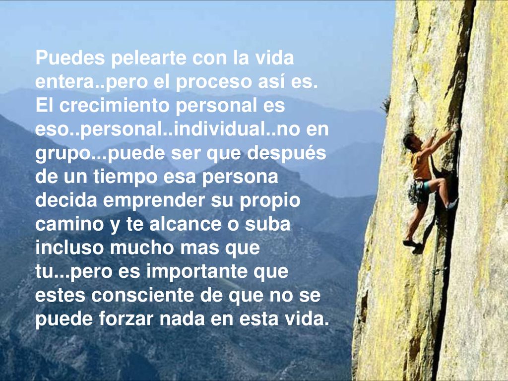 Puedes pelearte con la vida entera. pero el proceso así es