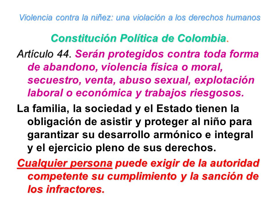 Violencia contra la niñez: una violación a los derechos humanos