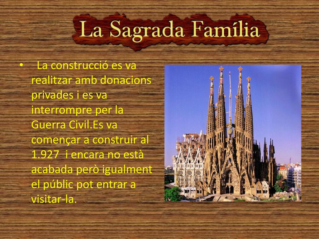 La construcció es va realitzar amb donacions privades i es va interrompre per la Guerra Civil.Es va començar a construir al i encara no està acabada però igualment el públic pot entrar a visitar-la.