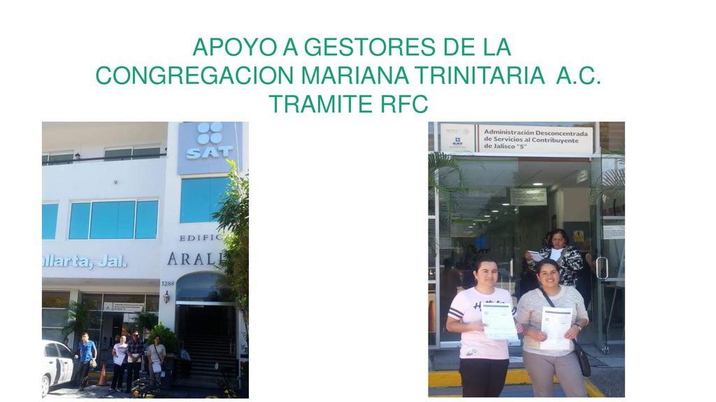 APOYO A GESTORES DE LA CONGREGACION MARIANA TRINITARIA A. C