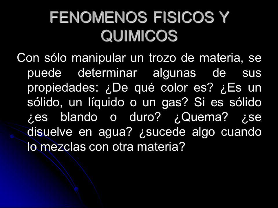 FENOMENOS FISICOS Y QUIMICOS