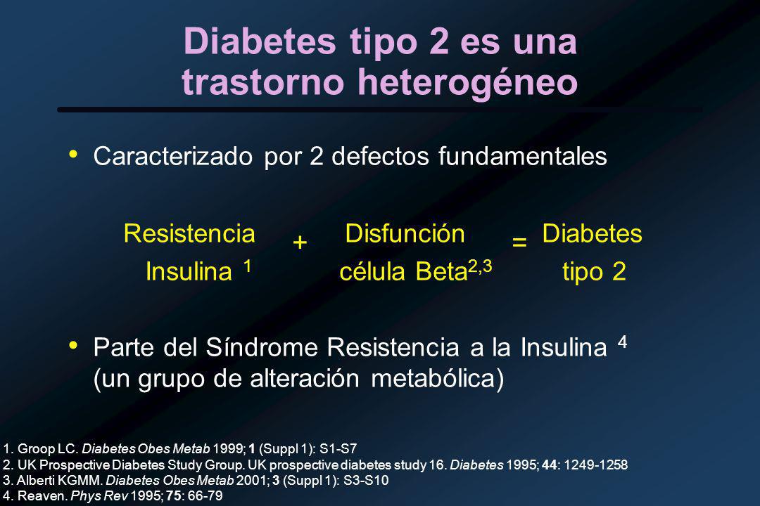 Diabetes tipo 2 es una trastorno heterogéneo
