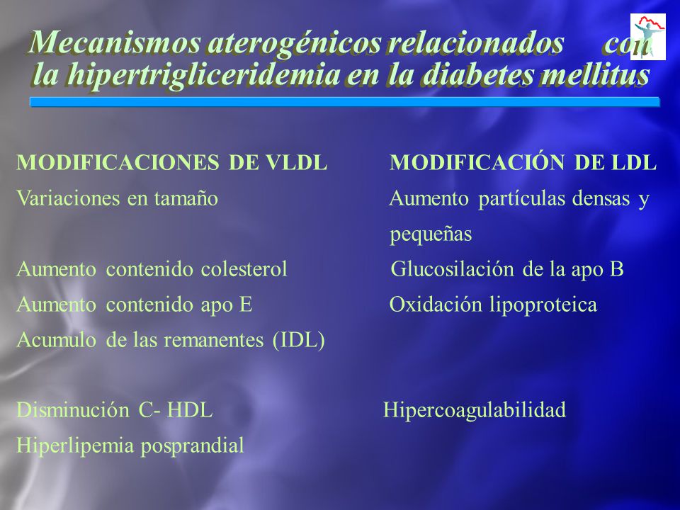 Mecanismos aterogénicos relacionados con la hipertrigliceridemia en la diabetes mellitus