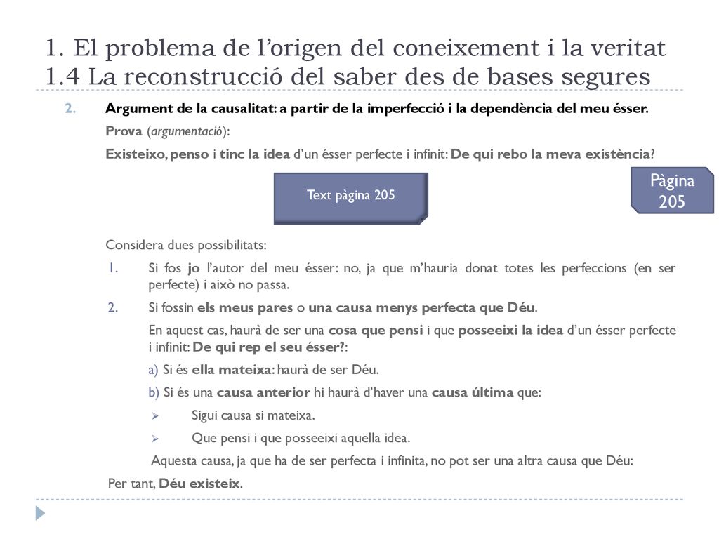 1. El problema de l’origen del coneixement i la veritat 1