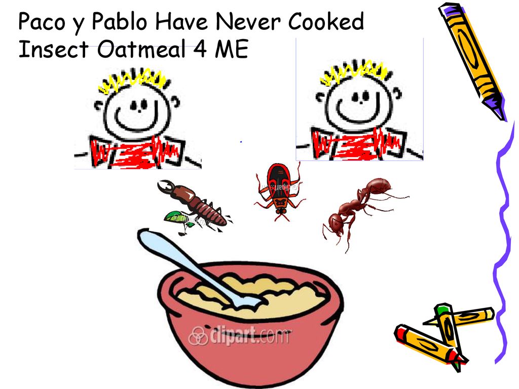 Paco y Pablo Have Never Cooked Insect Oatmeal 4 ME