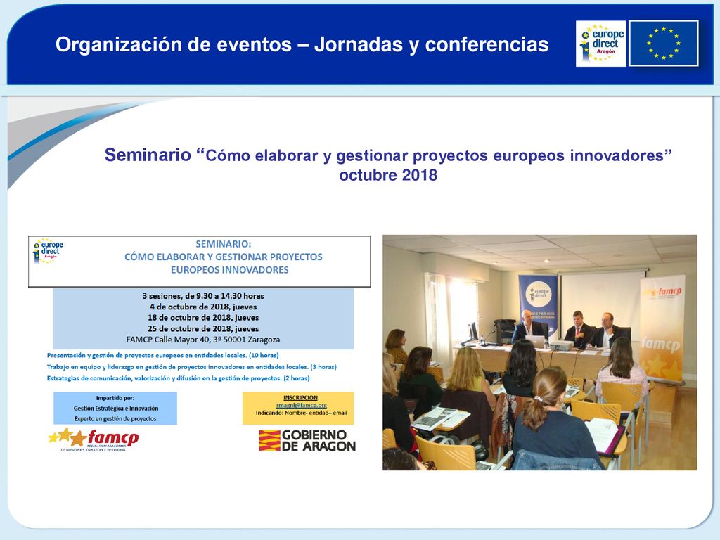 Seminario Cómo elaborar y gestionar proyectos europeos innovadores